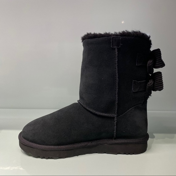 UGG | Bailey Corduroy Bow Boots Black Size 6 NEW - Picture 13 of 16